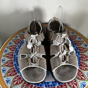 FootJoy GreenJoys Womens 8M Tan Beige Spiked Golf Spiked Lace Up Sandals